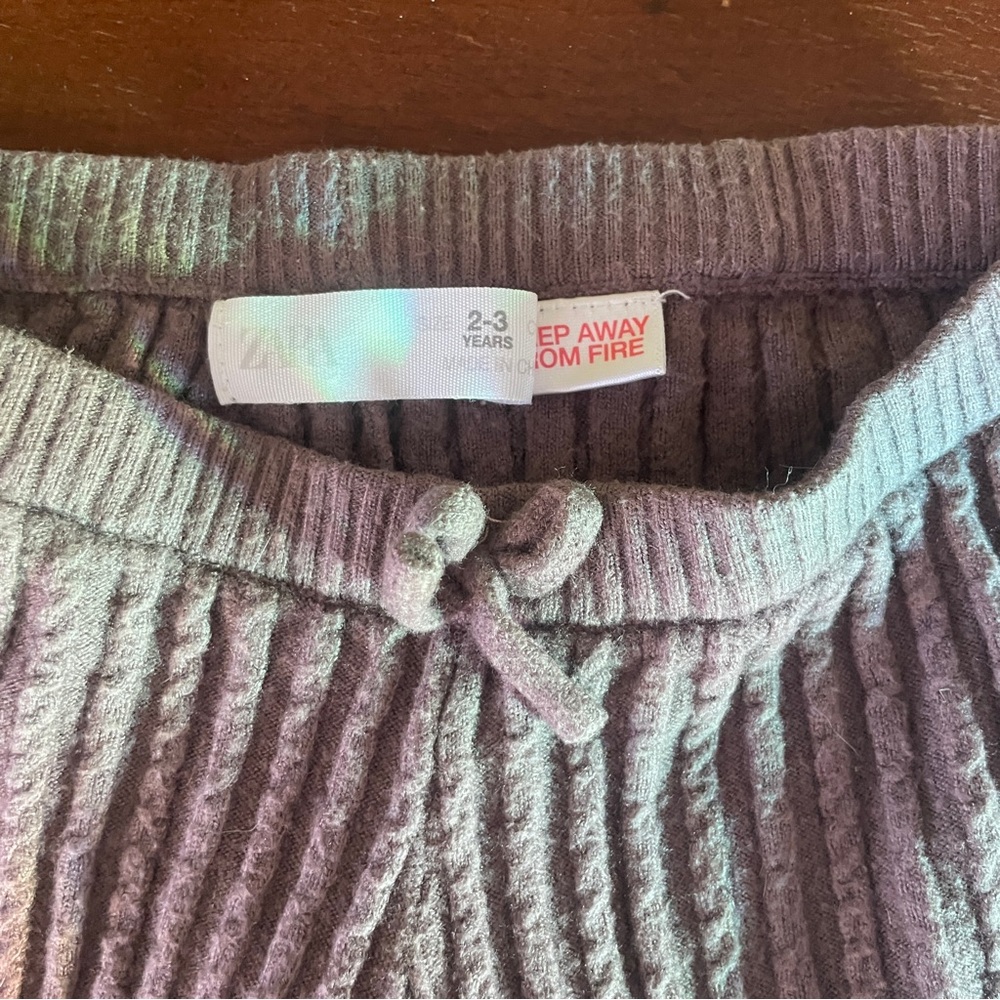 Zara Ribbed Knit Pants - Picture 2 of 4